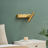 KOSILUM - Applique laiton tête de lit liseuse droite - Lodvi - DROITE - Lumière Blanc Chaud Eclairage Salon Chambre Cuisine Couloir - - 1718 lm - LED intégrée - IP20