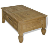 INLIFE Tables Basses, Table Basse Pin Mexicain Gamme Corona 100 x 60 x 45 cm