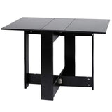 Table de Bar Table Pliante avec 2 Abattants, en Panneaux de Particules Melaminés,Table de Cuisine Salle a Manger Pliable Amovible Tres Pratique en Panneaux de Particules,103 * 76 * 73.4cm (Noir)