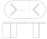 Selsey Table À Manger Ovale 90 x 204 cm 6-10 Personnes Table De Cuisine Bureau Chêne Lindberg Ovo