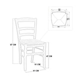 OKAFFAREFATTO MADDALONI Chaise de salle à manger cuisine restaurant auberge maison en bois paysana noyer clair avec siège en paille de riz