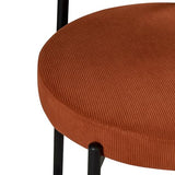 Sicaan Lot de 2 chaises Terracotta Modernes Iris Velours côtelé