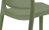 Chaise D'Extérieur Empilable Maya en Plastique I Chaise De Balcon Résistante Aux UV I Siege De Terrasse Hydrofuge, Couleur:Olive