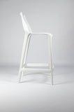 Mahi Mahi - Tabouret de Cuisine Design Moderne en polypropylène coloré - H 66-2 pièces - Blanc - MMPPCB2
