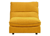 Belhome Chauffeuse en Tissu Doux rembourré pour canapé modulable - KOK - Jaune