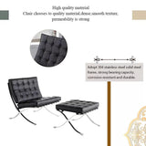 Chaise longue avec pouf, aspect antioxydant, forte capacité portante et haute résistance à la flexion, chaise de réception pour négociation d'invités d'affaires, pour chambre à coucher, bureau