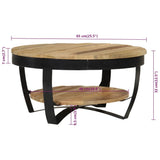 vidaXL Table Basse Table d'Appoint Canapé Salon Maison Bois Massif de Manguier