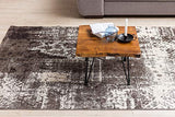 Table basse design Sheesham en bois massif - Bord d'arbre - 56 x 38 x 51 cm - Table en bois de sheesham avec pieds en métal - Table de salon de style maison de campagne rustique
