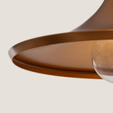 LEDKIA LIGHTING - Suspension Métal Presley | Design Japonais Inspiré | Douille E27 | Câble Réglable en Hauteur | Aluminium Résistant, Doré