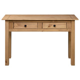 vidaXL Pin Massif Table Console Table d'Entrée Table de Salon Table de Couloir avec 2 Tiroirs Rangement Maison Intérieur 110x40x72 cm