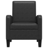 vidaXL Fauteuil Rembourré Canapé de Salon Sofa en Cuir Synthétique Noir