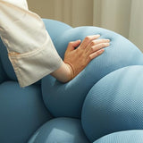 Canapé à bulles incurvé – Causeuse confortable en forme de nid d'abeille 3D pour salon, bureau, appartement, petit espace – Pas de montage nécessaire