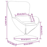 vidaXL Fauteuil œuf Gris Clair 63 x 73 x 90 cm Tissu, Salon, Chaise œuf pivotante Moderne, Meubles de Luxe pour Assise intérieure, Fauteuil élégant et Solution de Confort