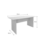 sweeek - Table à Manger rectangulaire Effet Bois sculpté 4-6 Places. 170cm. Couleur Noyer