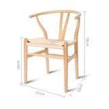 SSZZ Moderne Minimaliste en Bois Massif Chaise Accueil Rotin Café Chaise Chaise Accoudoirs Tissés À La Main Écologique Et Durable