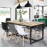IDMarket - Table à Manger Rectangle Detroit 8 Personnes Design Industriel 180 cm
