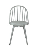 KAYELLES Lot de 2 chaises bistrot à barreaux Design Cuisine, Salle à Manger, Cussin Simili Cuir, Pieds en métal Bold (Gris)