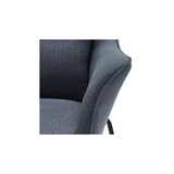 Tousmesmeubles Fauteuil avec accoudoirs Bleu Tissu/Métal - TEULAT Sadira - L 88 x l 84 x H 87 cm - Neuf