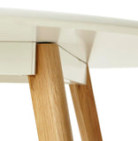 ALTEREGO Table de Cuisine Ronde Design Blanc 120x120x75 cm Table Ronde pouvant accueillir 6 Personnes.