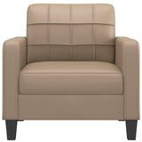 vidaXL Fauteuil Cappuccino 60 cm Similicuir, Fauteuil, Fauteuil de Baignoire, Fauteuil Club, canapé, canapé Confortable, siège de canapé, Fauteuil TV