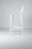 Mahi Mahi - Tabouret de Cuisine Design Moderne en polypropylène coloré - H 66-2 pièces - Blanc - MMPPCB2