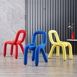 Chaise de salle à manger moderne géométrique en velours avec dossier élégant pour chambre à coucher et salon