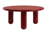 Vente-unique - Table Basse en MDF - Rouge laqué - BENESA