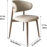GJVBGA Lot de 2 Chaises de Salle à Manger Modernes - Style Vintage en Imitation Bois et Cuir Synthétique pour Cuisine (Couleur : B)