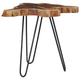 vidaXL Table Basse Table d'Appoint Table de Salon Bout de Canapé Maison Intérieur Salle de Séjour 70x45 cm Polyrésine Bois de Teck Massif