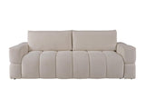 Vente-unique - Canapé 3 Places Convertible en Tissu Bouclette Beige ISSORO II