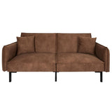 AltoBuy Flip - Canapé Convertible Bois d'Eucalyptus Tissu Marron