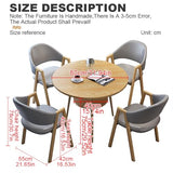 Ensemble de bureau rond et de chaises, table de conférence moderne avec chaises, ensemble de table à manger de cuisine ronde pour 4 personnes, ensemble de table à manger et de chaises pour salon, sall