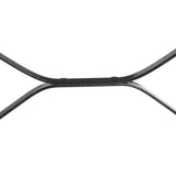 Lolahome Table de Salle à Manger Ovale en marbre et métal Vintage Noir/Blanc 120 x 60 x 71 cm