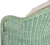 Krines Home Orlando Lese Lot de 2 fauteuils de jardin d'hiver en rotin incurvés Vert