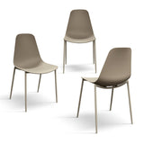 PAZZO DESIGN Chaise Alix set de 4 chaises (Taupe )