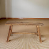 Banc en Bois Rustique BURI 90x24,5 cm - Banc de Style Country Dielenbank - Brun - Bois - Rustique - 2 Personnes - 150 kg max