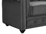 Vente-unique - Canapé 3 Places Chesterfield - Velours Anthracite