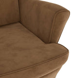 INLIFE Fauteuil marron velours 4067