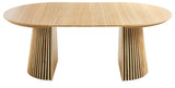 PEGANE Table à Manger Ronde Extensible en Bois Coloris chêne - diamètre 120-200 x Hauteur 75 cm