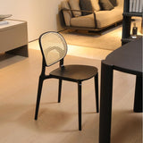 Kosmi Chaise Blanche, Assise Bois et cannage Naturel