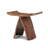 QAZXDRFG Repose-Pieds en Bois Massif, Pouf Papillon, Petit canapé en Bois, Tabouret de Loisirs pour la Maison, Le Salon, Les Petits Appartements (44 x 31 x 39,9 cm, Marron)