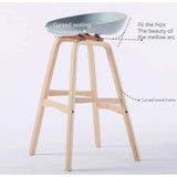 Lot de 2 tabourets de bar, tabourets de bar de cuisine touffetés avec dossier ouvert, repose-pieds de 73,7 cm, chaises pour bar à domicile, salle à manger 0831 (couleur : blanc, taille : tabourets de