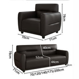 KIBONCY Canapé de Bureau en Cuir Cat Scratch, canapé Moderne 3 Places avec Mousse Haute densité, et Salon, Coussins(D,70x71x78cm)