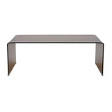 Oviala Table Basse rectangulaire L110 cm en Verre trempé Marron