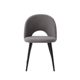 JZGORC Lot de 4 Chaise de Salle à Manger, Chaise de Salle à Manger Teddy en Velours Doux, Chaise de Cuisine avec Siège Moelleux et Accoudoirs, Pieds en Métal - Gris