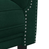 SooIarix Canapé 3 places en velours vert foncé, design moderne, tissu rembourré doux, pieds en bois stables, canapé confortable pour le salon