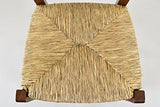 t m c s Tommychairs - Set 4 chaises Savoie pour Cuisine, Bar et Salle à Manger, Robuste Structure en Bois de hêtre peindré en Couleur Noyer et Assise en Paille