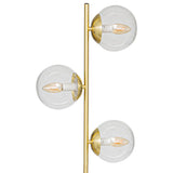 Atmosphera - Lampadaire droit en métal H162cm doré