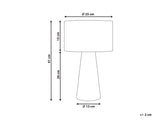 Lampe à poser Boho Raphia Noir et Beige Welmel