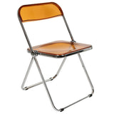 OHMG Chaise Pliante Moderne en Acrylique Transparent,Chaise Pliante empilable en Cristal,Siège de Salon en Plastique PC,Empilable Cadre chromé et Chaise Pliable,pour Banquet Conférence Fête